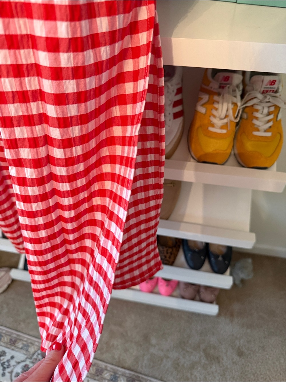 Universal Thread Red and White Gingham Maxi Skirt - Picture 7 of 9